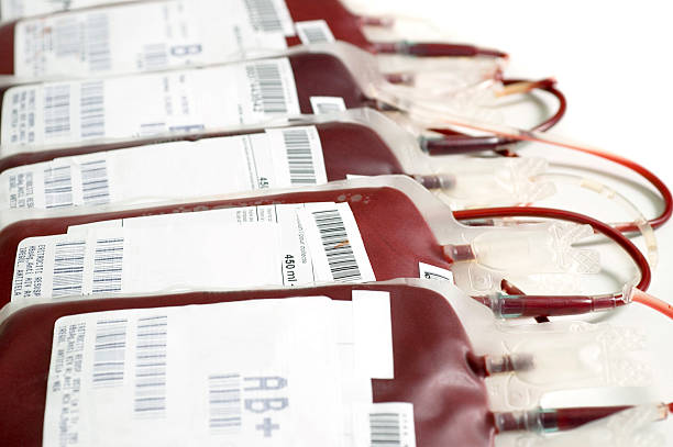 Human blood in storage