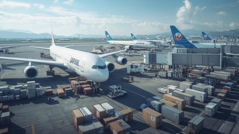 generate a realistic & clear attractive SEO optimized image using this KeywordJapan Air Cargo Market 2025-20233_ _.